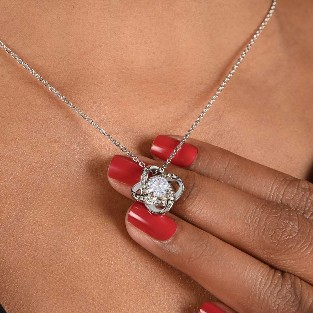 To My Daughter - Forever Yours Necklace, close-up in hand