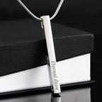 To My Wife - 4-Sided Stick Necklace, close-up on the gift box